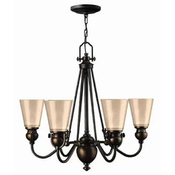 Żyrandol metalowy brązowy 6-punktowy HK/MAYFLOWER6 z serii MAYFLOWER - Elstead Lighting Bestseller