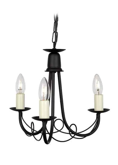 Ostatnie sztuki Żyrandol metalowy czarny 3-punktowy MN3 z serii MINSTER - Elstead Lighting