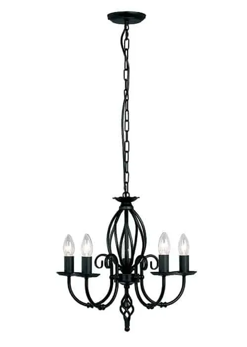 Żyrandol metalowy czarny 5-punktowy ART5 z serii ARTISAN - Elstead Lighting Bezpieczna płatność