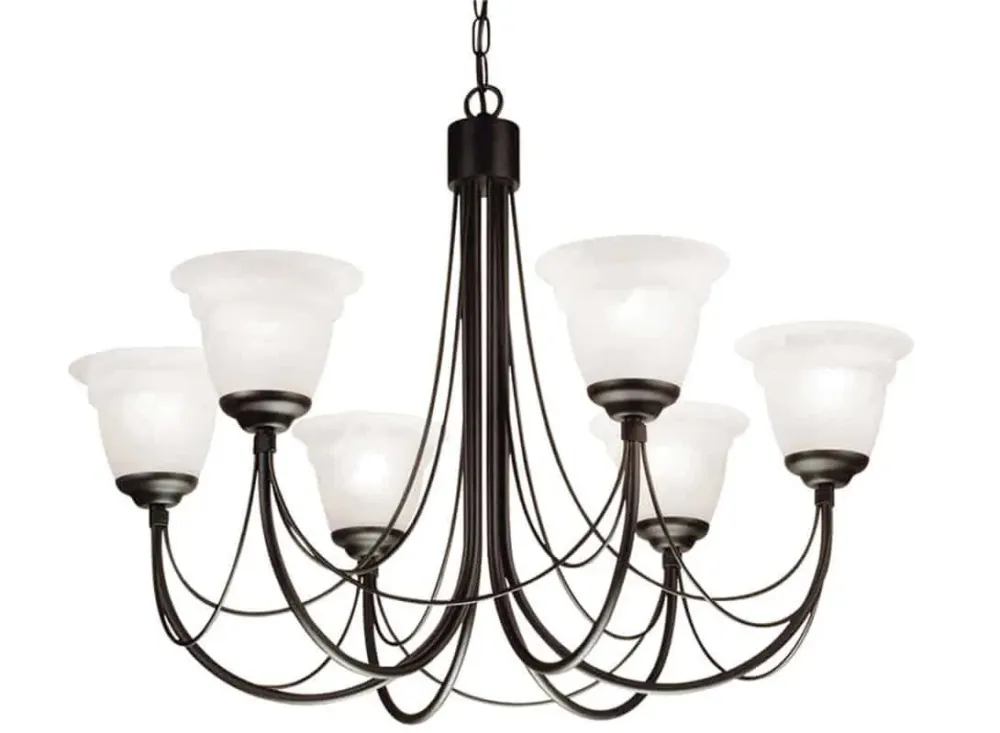 Żyrandol metalowy czarny 6-punktowy CB6 z serii CARISBROOKE - Elstead Lighting Ekspresowa dostawa