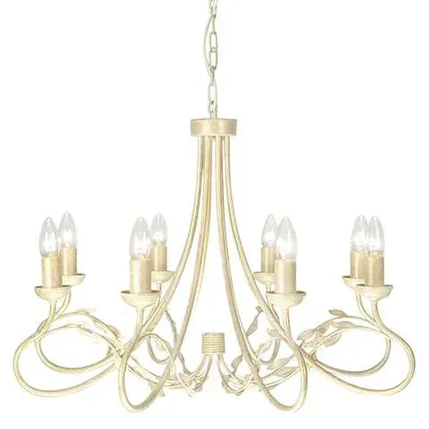 Bezpieczna płatność Żyrandol metalowy ecru złoty 8-punktowy OV8 z serii OLIVIA - Elstead Lighting