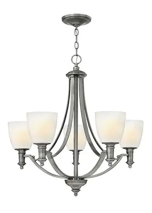Żyrandol metalowy srebrny 5-punktowy HK/TRUMAN5 z serii TRUMAN - Elstead Lighting Nie przegap