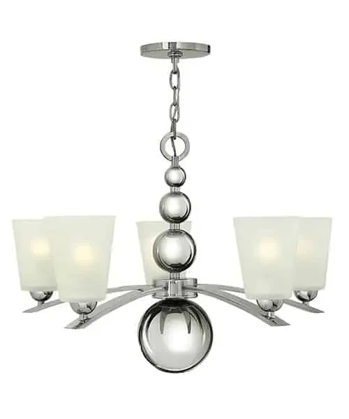 Żyrandol metalowy srebrny 5-punktowy HK/ZELDA5 PN z serii ZELDA - Elstead Lighting Wybór klientów