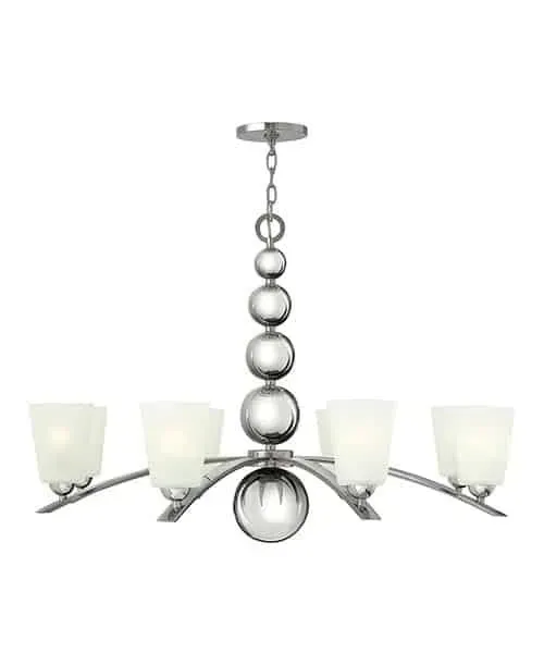 Żyrandol metalowy srebrny 8-punktowy HK/ZELDA8 PN z serii ZELDA - Elstead Lighting Sprawdź teraz