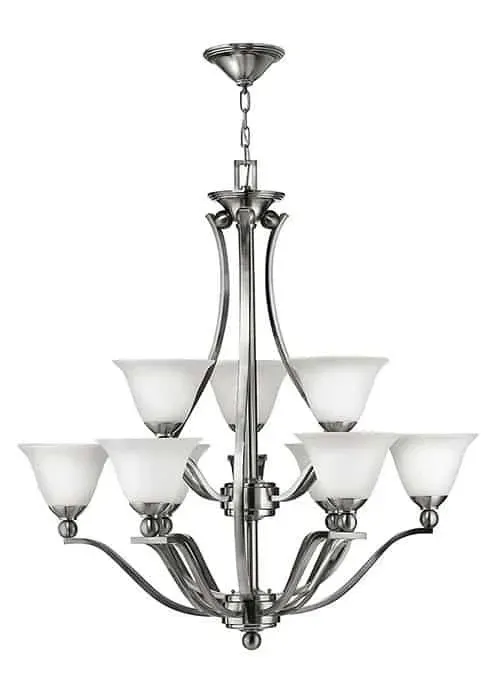 Żyrandol metalowy srebrny 9-punktowy HK/BOLLA9 z serii BOLLA - Elstead Lighting Premium