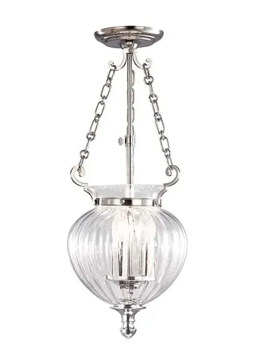 Żyrandol szklany chromowany 3-punktowy FP/P/S POL NCKL z serii FINSBURY PARK - Elstead Lighting Premium