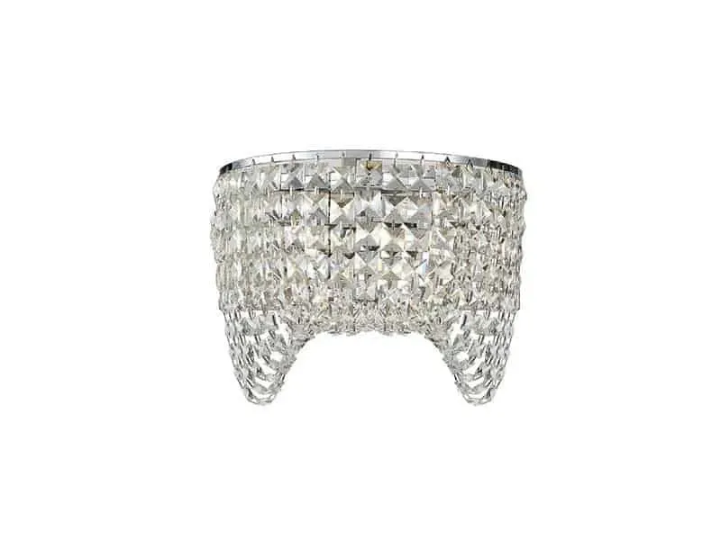 Oferta limitowana Azzardo Kinkiet kryształowy chromowany 2-punktowy AZ1283 z serii CARMEN