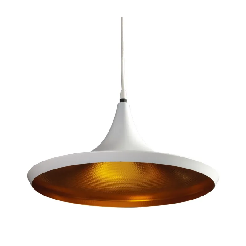 Nie przegap Azzardo Lampa wisząca metalowa biało-złota 36cm AZ1342 z serii CHINK