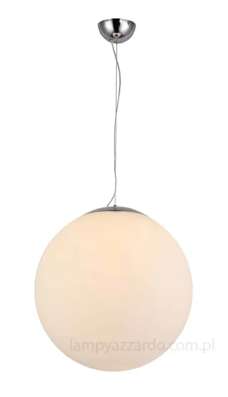 Tani Azzardo Lampa wisząca szklana biała kula 50cm AZ1329 z serii WHITE BALL