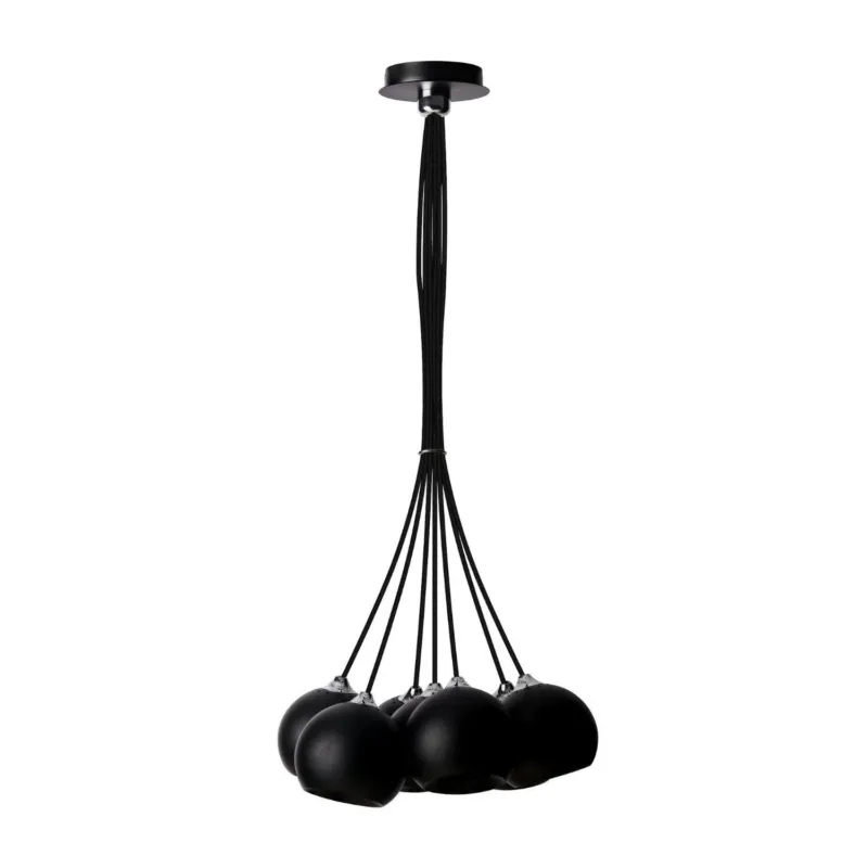 Zniżka Azzardo Lampa wisząca szklana czarna 7-punktowa AZ0635 z serii GULIA