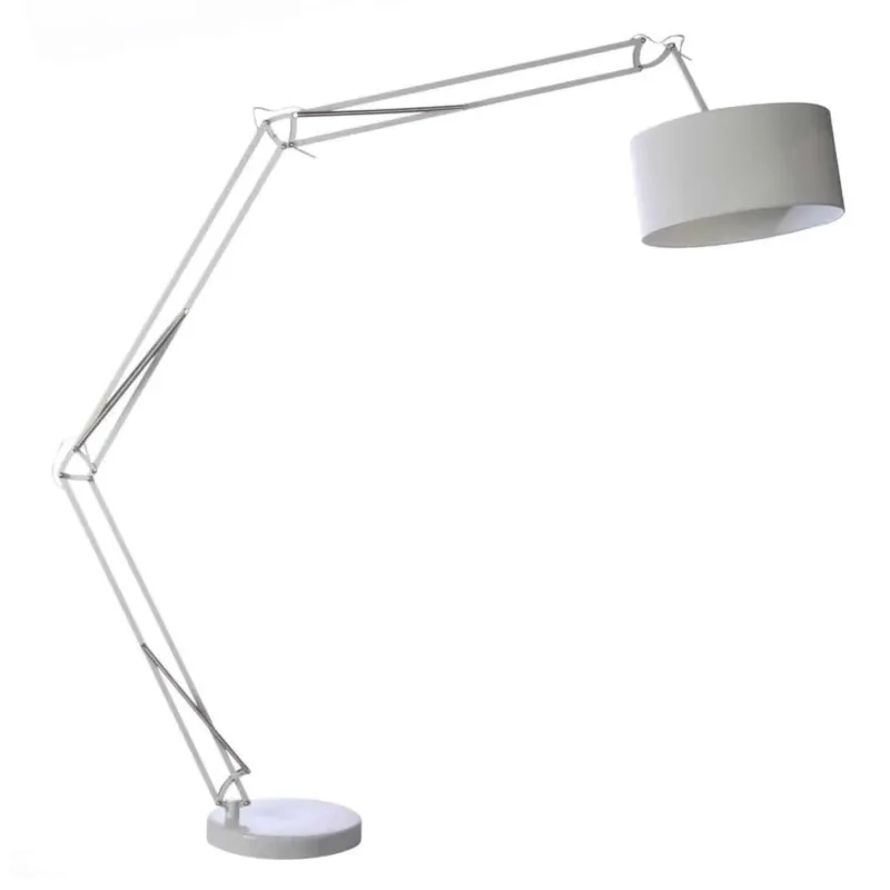 Azzardo Lampa podłogowa biała z tkaniny regulowana AZ1040 z serii BOSSE Wysoka jakość