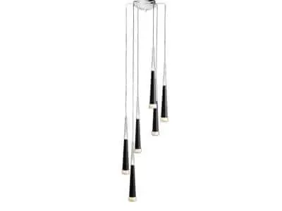 Azzardo Lampa wisząca metalowa czarna 6-punktowa AZ0956 z serii BRINA Okazja