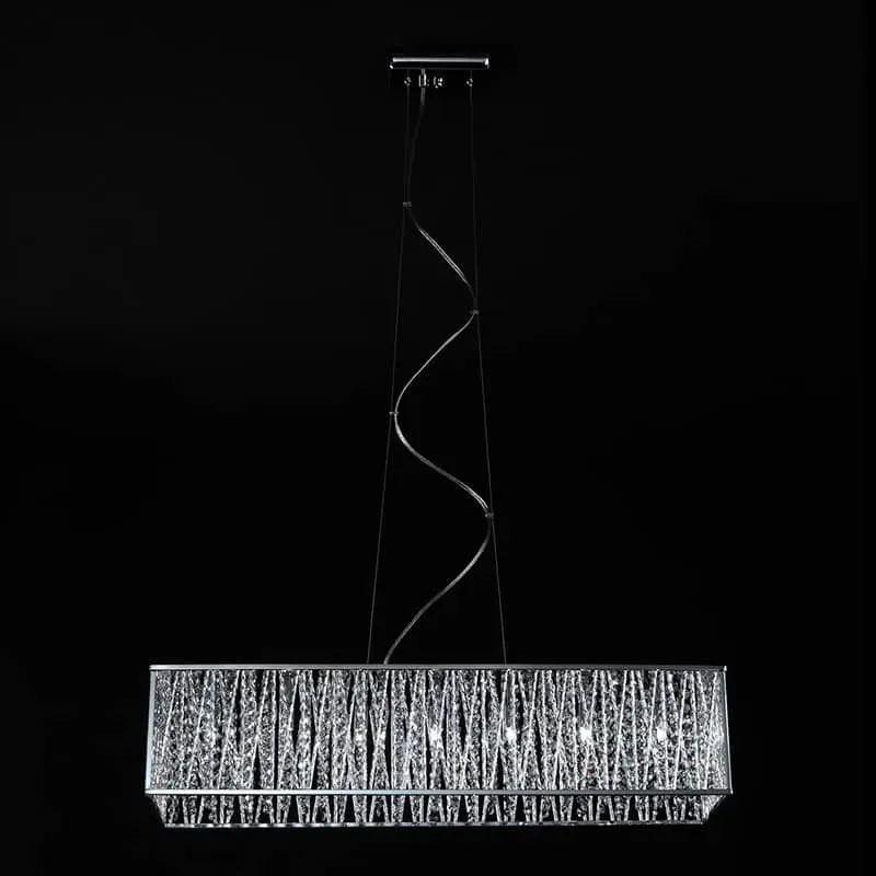 Lampa wisząca kryształowa chromowana 7-punktowa P0282-07L-F4QL z serii VANESSA - Lampy Italux Popularny