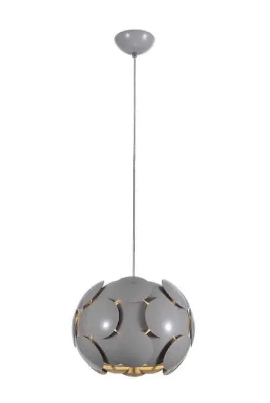 Lampa wisząca szara z tworzywa sztucznego 31cm P0317-01S-U1GM z serii SANTINA - Lampy Italux Szybka wysyłka