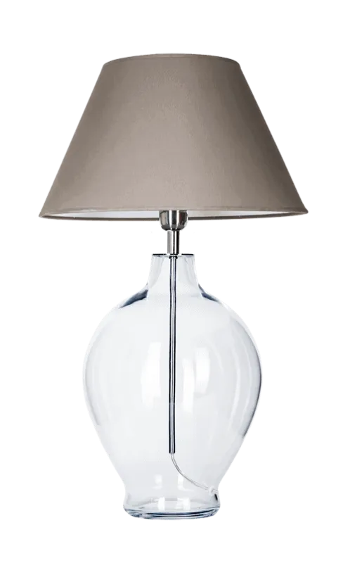Promocja Lampa stołowa transparentna z szarym kloszem CAPRI L014041206 - 4concepts