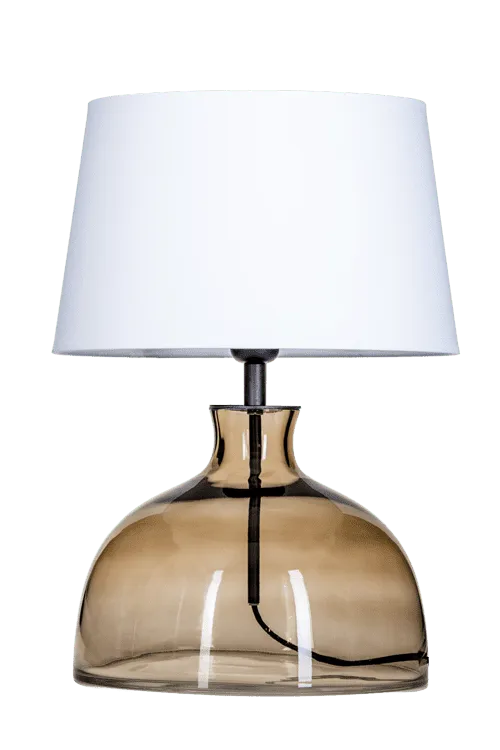 Lampa stołowa na komodę z białym kloszem HAGA TAUPE L212175217 – 4concepts Bezpieczna płatność