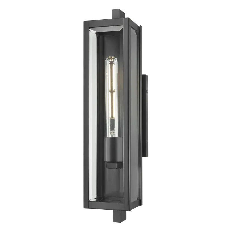 Kinkiet zewnętrzny czarny metalowy wysoki W01088BK z serii DOVER - Cosmo Light Nie przegap