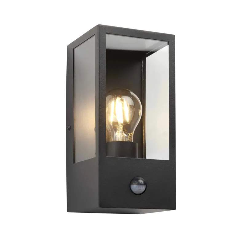 Tylko do końca tygodnia Kinkiet zewnętrzny czarny metalowy z czujnikiem ruchu 94995 z serii OXFORD - Endon Lighting