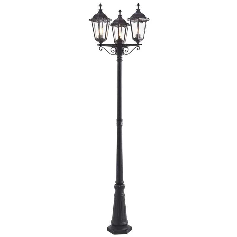 Lampa ogrodowa stojąca czarna metalowa 3-punktowa 76552 z serii BURFORD - Endon Lighting Darmowy zwrot