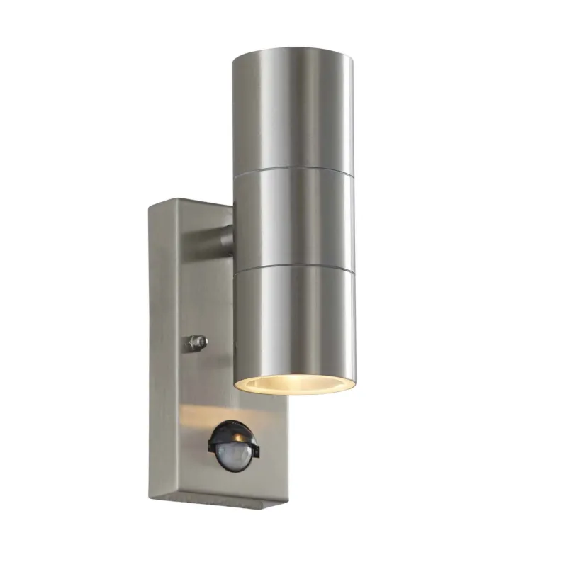 Hit cenowy Kinkiet zewnętrzny metalowy srebrny 2-punktowy z czujnikiem ruchu EL-40062 z serii CANON - Endon Lighting