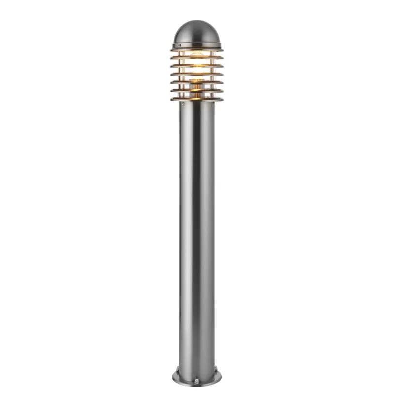 Lampa ogrodowa stojąca słupek metalowy srebrny 100cm YG-6003-SS z serii Louvre - Endon Lighting Super okazja