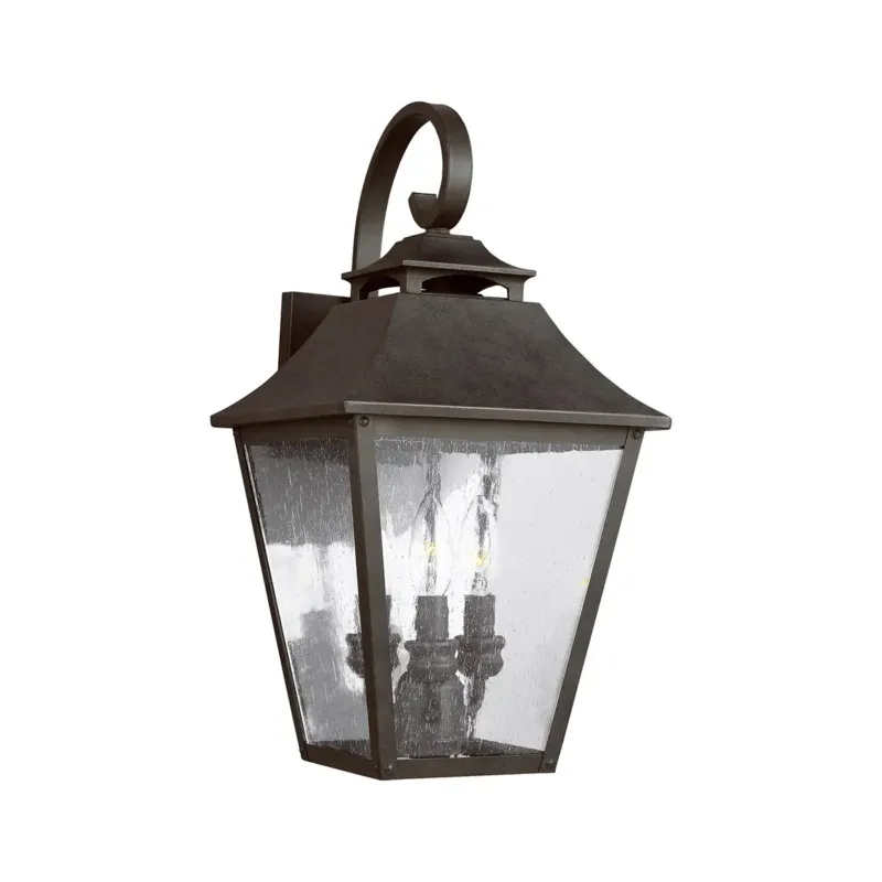 Bezpieczne zakupy Kinkiet zewnętrzny latarnia brązowy 3-punktowy FE-GALENA2-L-SBL z serii GALENA - Elstead Lighting