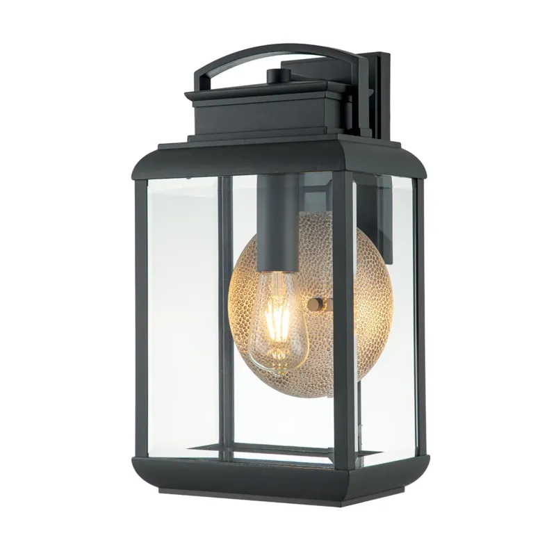 Darmowy zwrot Kinkiet zewnętrzny latarnia grafitowa szklana QZ-BYRON-L-GR z serii Byron - Elstead Lighting