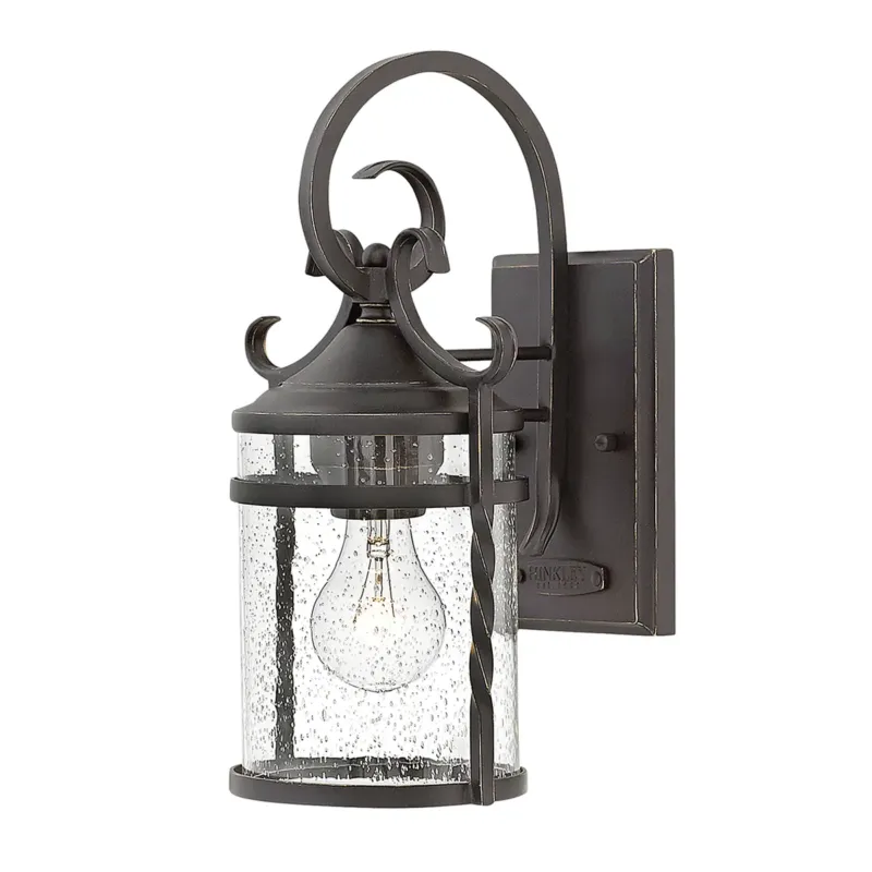 Darmowy zwrot Kinkiet zewnętrzny metalowy czarny ze szklanym kloszem HK-CASA-S z serii CASA - Elstead Lighting