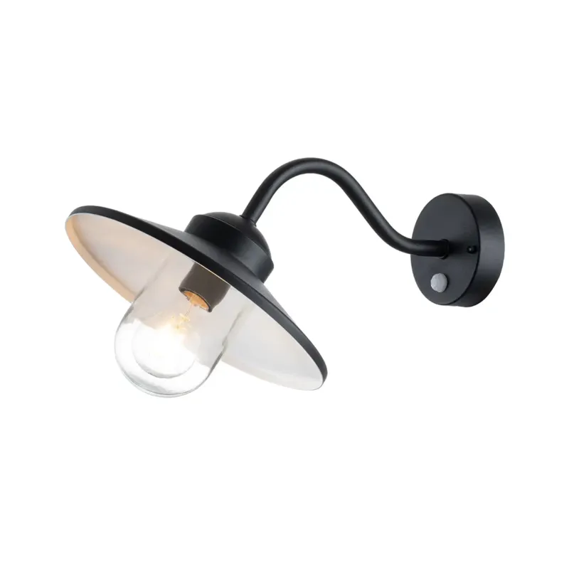 Dodaj do koszyka Kinkiet zewnętrzny czarny metalowy z czujnikiem ruchu KLAMPENBORG-PIR-BK z serii KLAMPENBORG - Elstead Lighting