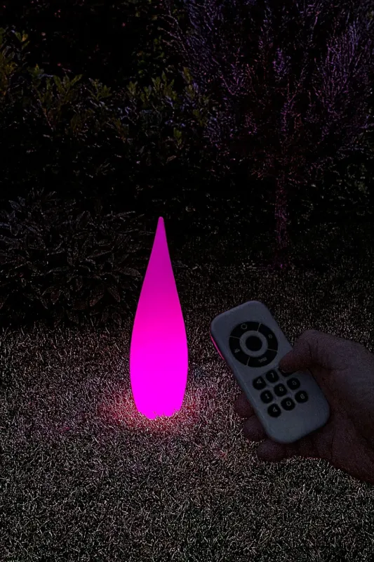 Najlepsza cena Lampa zewnętrzna przenośna na pilota RGBW + ściemniacz IP44 ładowana USB PALMAS R45101901 - RL