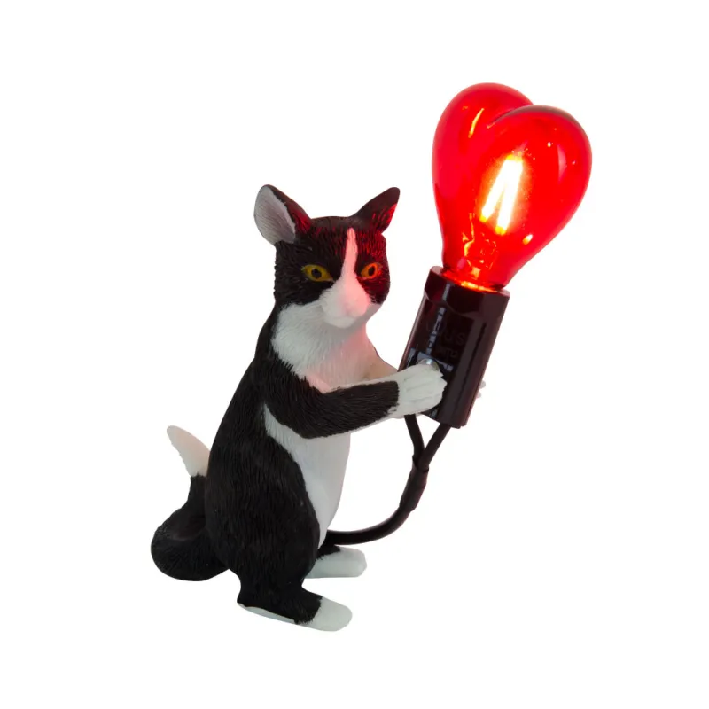 Lampa dziecięca kotek Gato czarno-czerwona Yaskr Oferta