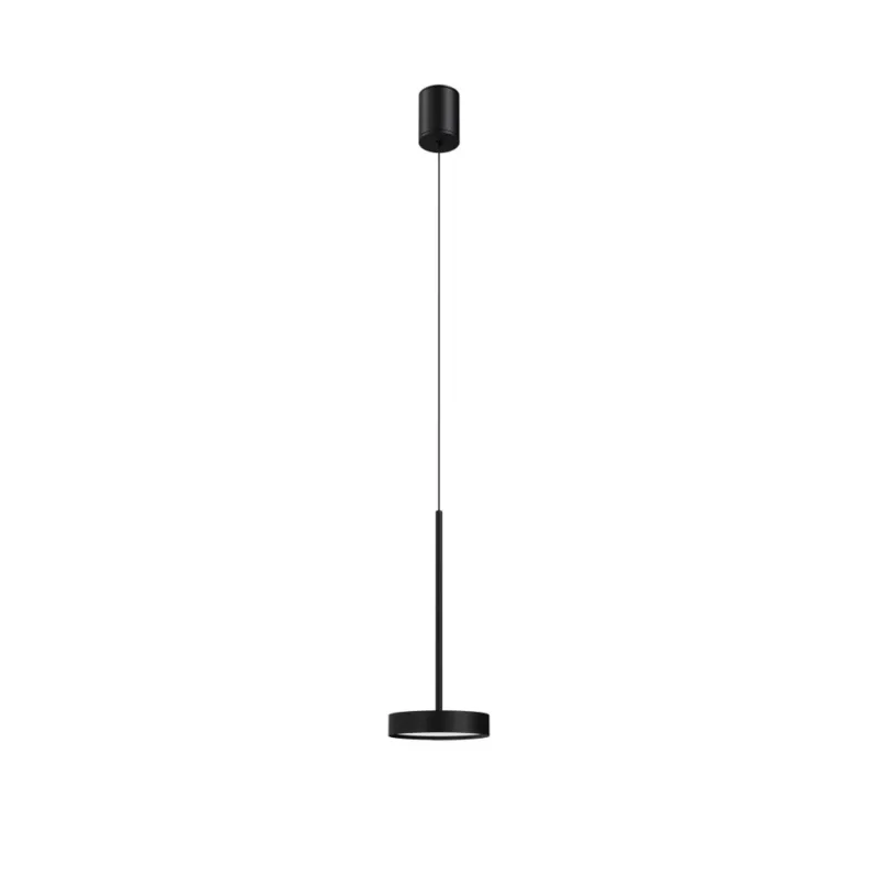 Lampa wisząca z płaskim kloszem Awo LED 12cm czarny Yaskr Zniżka
