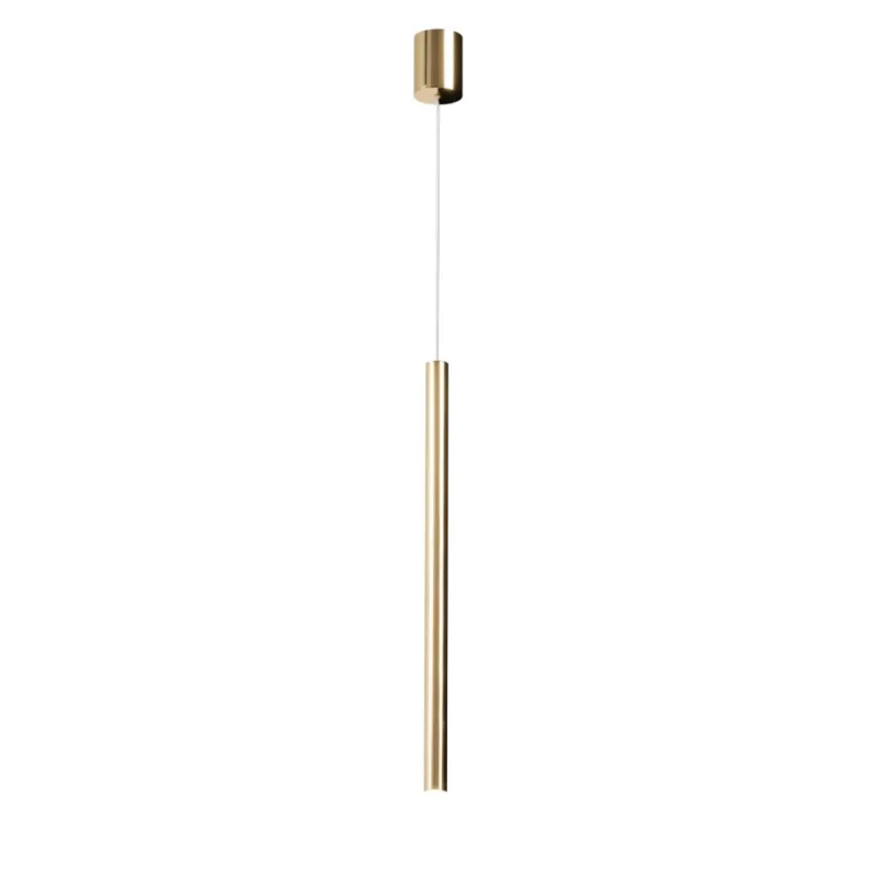 Lampa wisząca tuba Elin LED 2,5cm złoty polerowany Yaskr Hit sprzedaży