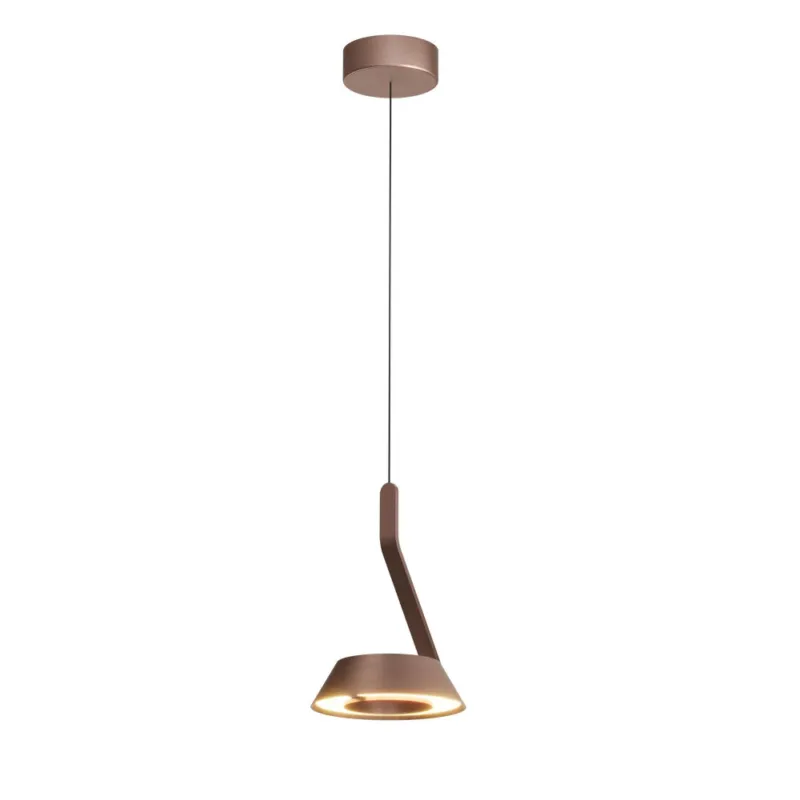 Dodaj do koszyka Lampa wisząca regulowana Garta LED 18cm anodyzowane szczotkowane różowe złoto Yaskr