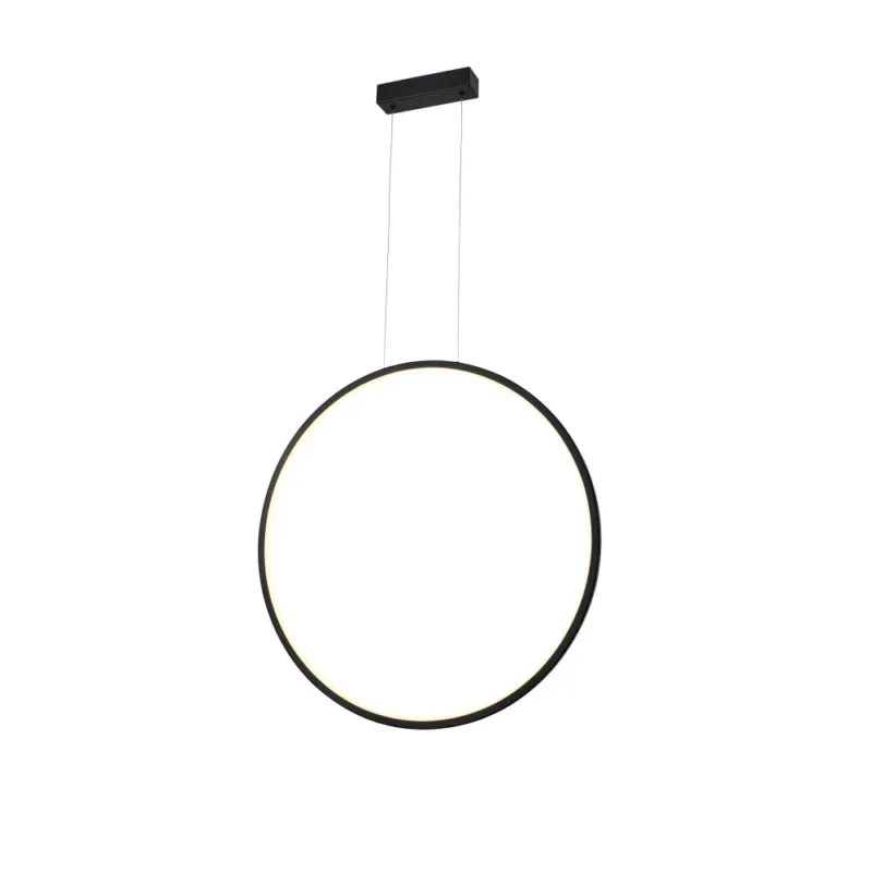 Rabat Lampa wisząca ring Loop LED 65cm czarna Yaskr