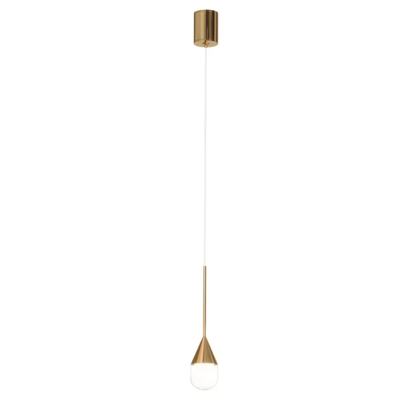 Dodaj do koszyka Mała lampa wisząca do łazienki Nata LED 3000K 6cm złoty błyszczący Yaskr
