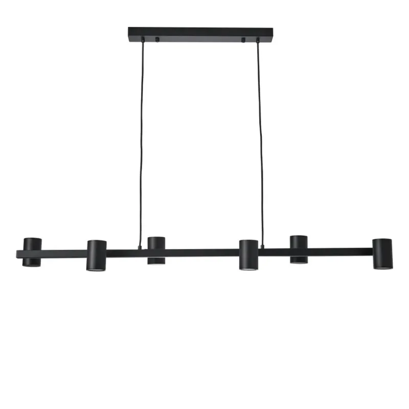 Bezpieczne zakupy Lampa wisząca podłużna wielopunktowa Noe 100cm czarna Yaskr