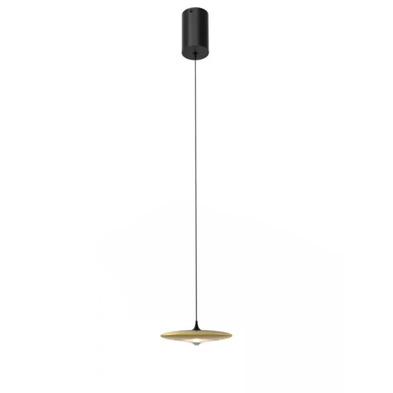 Lampa wisząca modern z płaskim kloszem Otos LED 18cm szczotkowane złoto Yaskr Wysoka jakość