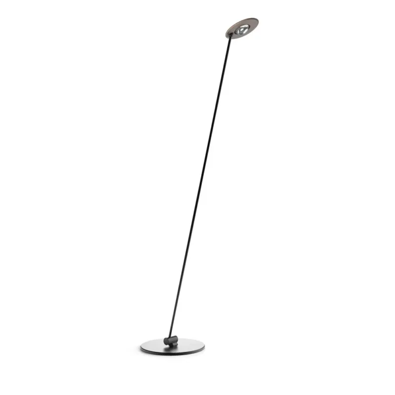 Lampa podłogowa ze ściemniaczem Solenia LED czarny / szczotkowane różowe złoto Yaskr Tylko do końca tygodnia