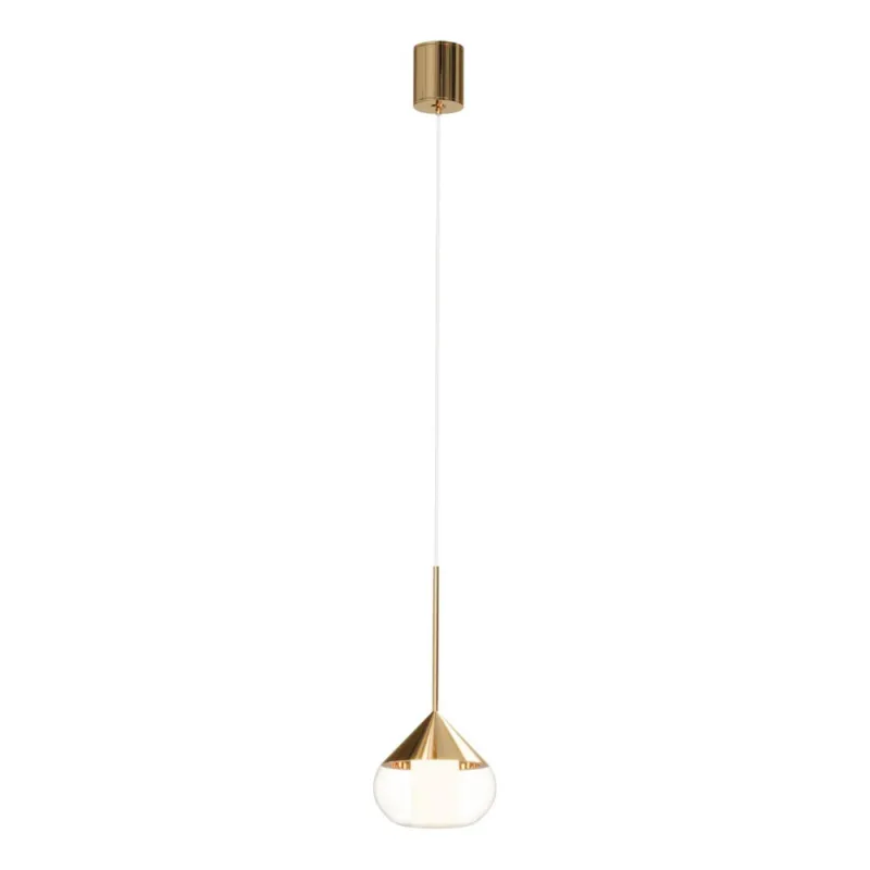 Wysoka jakość Lampa wisząca nowoczesna Suza LED 13cm złoty błyszczący Yaskr