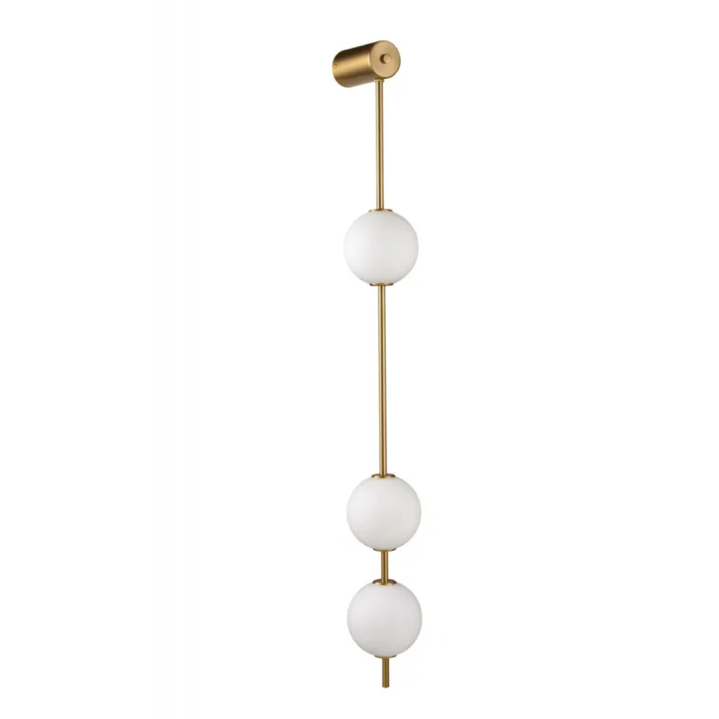 Kinkiet pionowy ze szklanymi kulami Berry LED 103cm biało-złoty Step Into Design Darmowy zwrot
