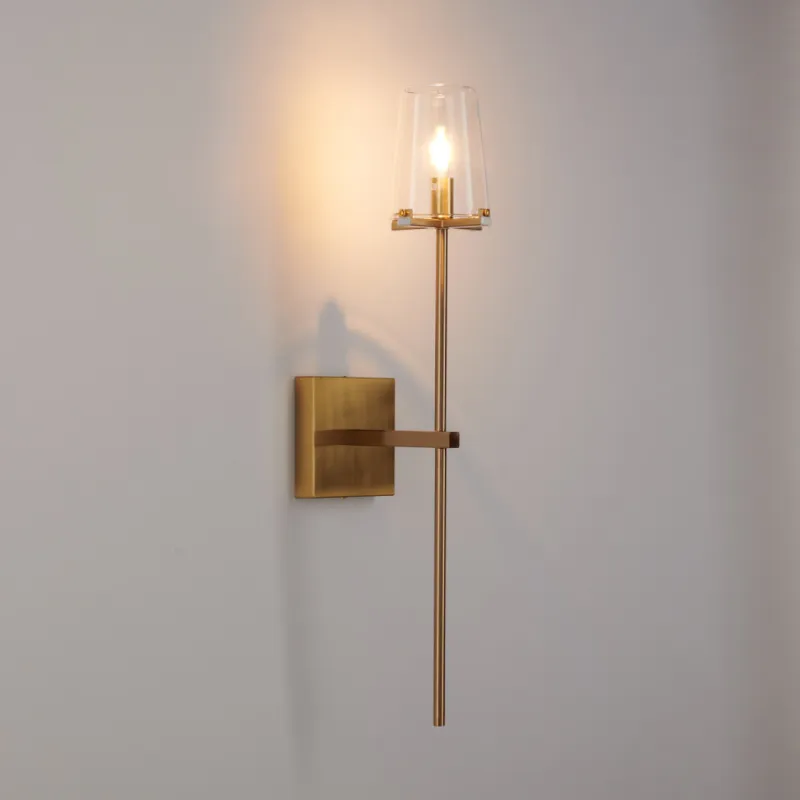 Kup teraz Kinkiet szklany pionowy Classico 62cm przeźroczysto-złota Step Into Design