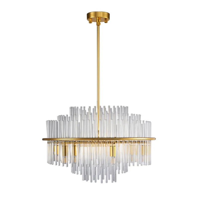 Popularny Żyrandol kryształowy Luxoria LED 50cm przeźroczysto-złoty Step Into Design