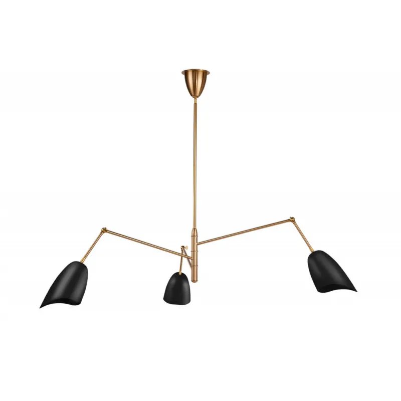Lampa sufitowa regulowana 3 ramiona Ragno 150cm czarno-złota Step Into Design Szybka wysyłka