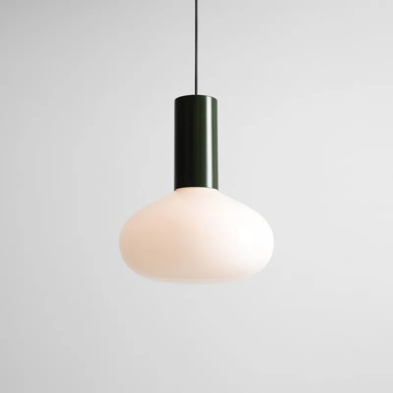 Lampa wisząca szklana Flo Moss 26cm opal / zielony Aldex Do wyczerpania zapasów