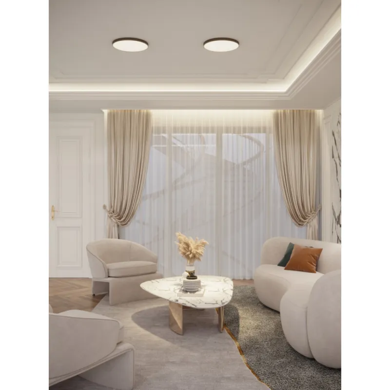 Plafon łazienkowy z regulowaną barwą światła Lumos LED 30cm czarny MaxLight Tani
