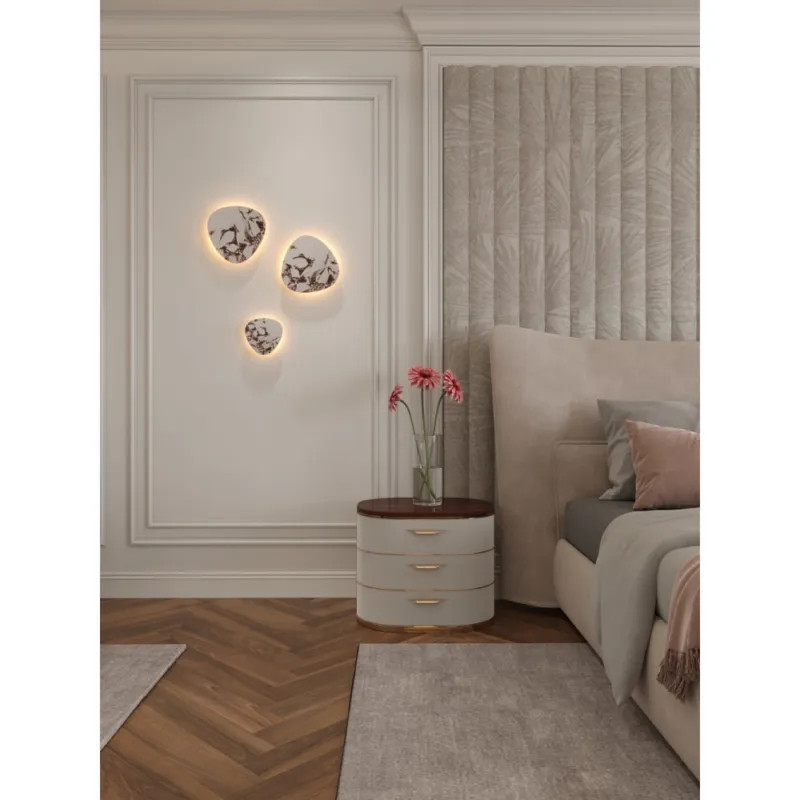 Kinkiet dekoracyjny marmurowy Marbles LED 20cm biały kamień MaxLight Hit cenowy