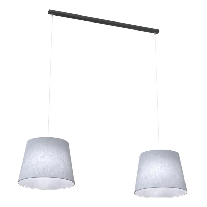 Lampa wisząca z 2 abażurami Epoca 90cm szara Emibig Darmowy zwrot