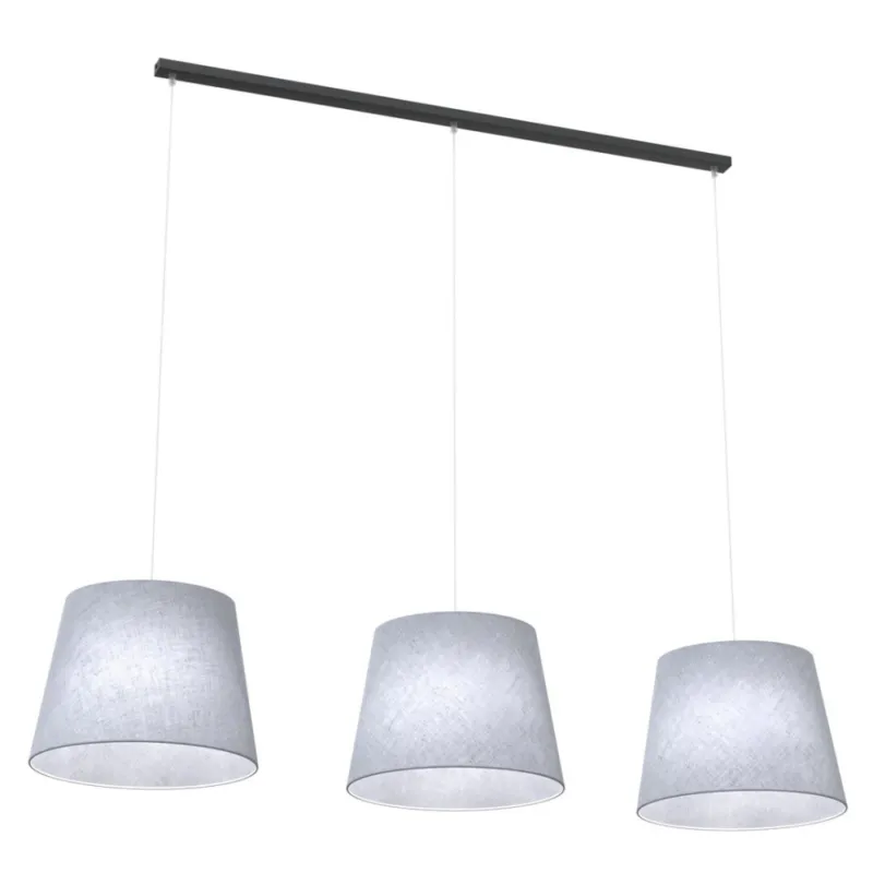 Tylko dziś Lampa wisząca z 3 abażurami Epoca 116cm szara Emibig
