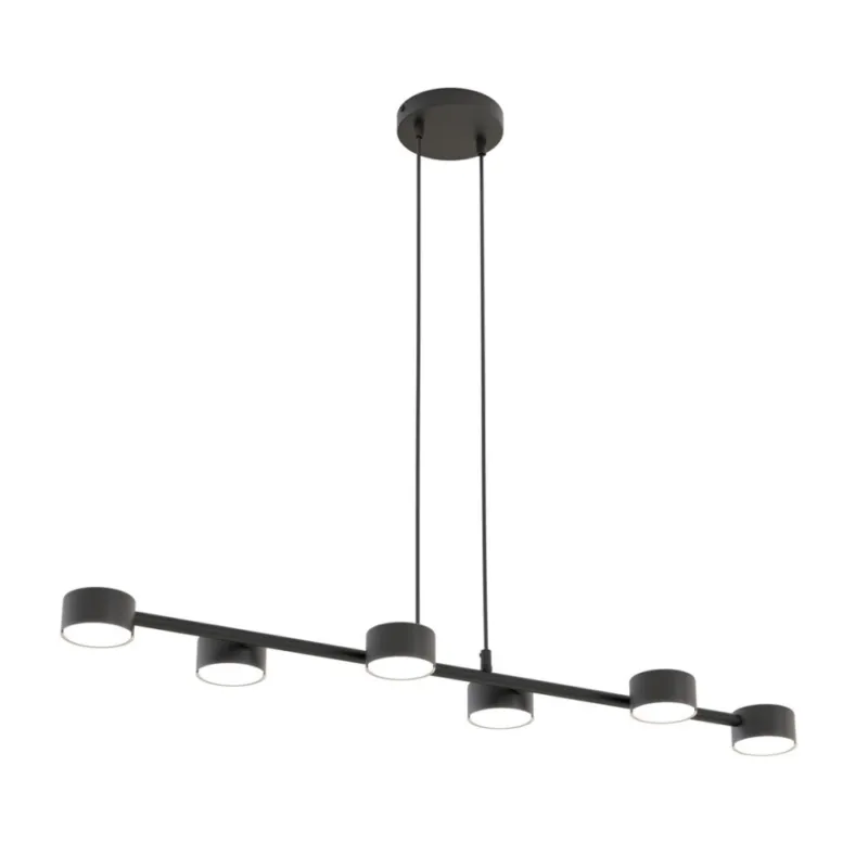Promocja Lampa wisząca podłużna Megara IV 95cm czarna Emibig